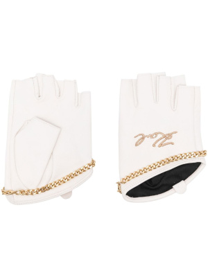 

K/Signature logo-embroidered gloves, Karl Lagerfeld K/Signature logo-embroidered gloves