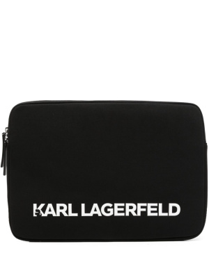 

Logo-print laptop bag, Karl Lagerfeld Logo-print laptop bag