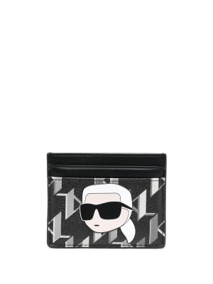 

Logo-print monogram wallet, Karl Lagerfeld Logo-print monogram wallet