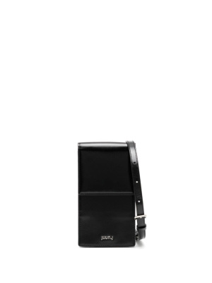 

Logo-print leather phone pouch, Juun.J Logo-print leather phone pouch