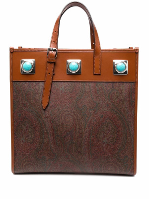 

Gemstone-embellished tote bag, ETRO Gemstone-embellished tote bag