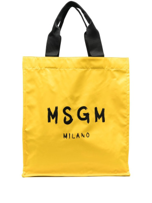 

Logo-print tote bag, MSGM Logo-print tote bag