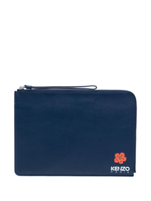 

Logo-print clutch bag, Kenzo Logo-print clutch bag