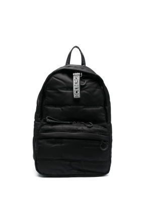 

Logo-embroidered tonal-design backpack, Iceberg Logo-embroidered tonal-design backpack