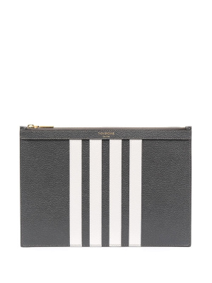 

4-Bar leather clutch bag, Thom Browne 4-Bar leather clutch bag