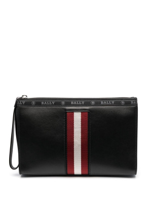 

Leather striped clutch bag, Bally Leather striped clutch bag
