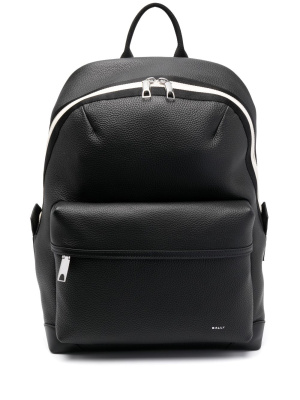 

Debossed-logo pebbled-leather backpack, Bally Debossed-logo pebbled-leather backpack