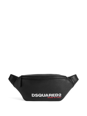 

Logo-print leather belt bag, Dsquared2 Logo-print leather belt bag