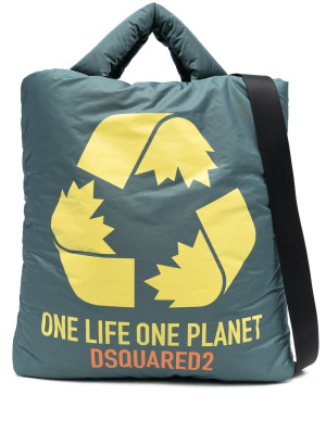 

Logo-print padded tote bag, Dsquared2 Logo-print padded tote bag