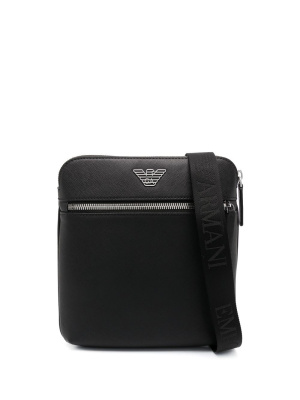 

Small faux-leather messenger bag, Emporio Armani Small faux-leather messenger bag