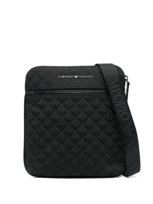 

Logo-jacquard messenger bag, Emporio Armani Logo-jacquard messenger bag