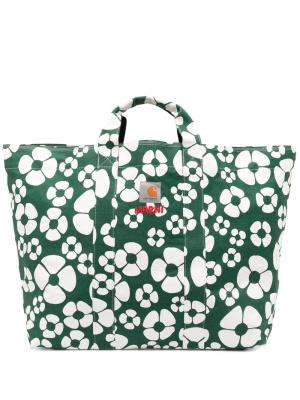 

X Carhartt floral-print tote bag, Marni X Carhartt floral-print tote bag