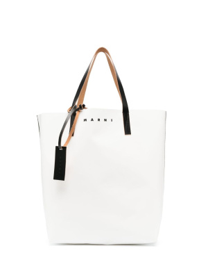 

Heart-print leather tote bag, Marni Heart-print leather tote bag