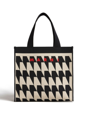 

Houndstooth-jacquard tote bag, Marni Houndstooth-jacquard tote bag