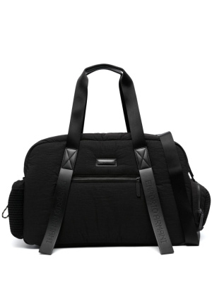 

Logo-patch crinkled-finish holdall bag, Emporio Armani Logo-patch crinkled-finish holdall bag