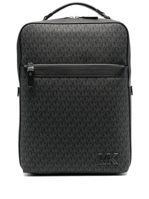 

Monogram-pattern logo-plaque backpack, Michael Kors Monogram-pattern logo-plaque backpack
