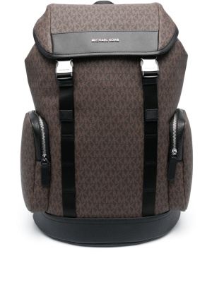 

City monogram-pattern leather backpack, Michael Kors City monogram-pattern leather backpack