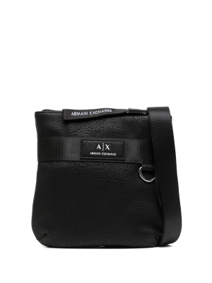 

Debossed-logo messenger bag, Armani Exchange Debossed-logo messenger bag