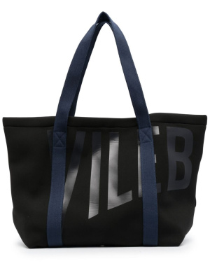 

Logo-print coated-canvas tote bag, Vilebrequin Logo-print coated-canvas tote bag