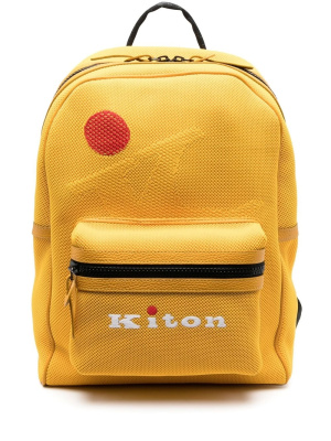 

Logo-print zip-up backpack, Kiton Logo-print zip-up backpack