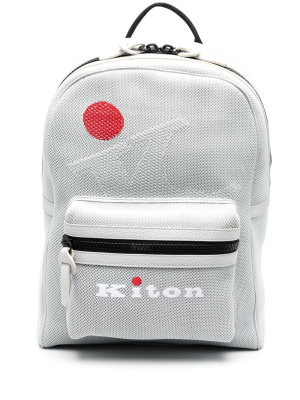 

Logo-print mesh backpack, Kiton Logo-print mesh backpack