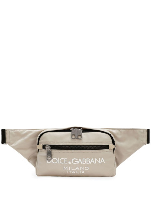 

Logo-print zipped belt bag, Dolce & Gabbana Logo-print zipped belt bag