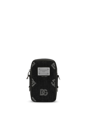 

Logo-jacquard denim messenger bag, Dolce & Gabbana Logo-jacquard denim messenger bag
