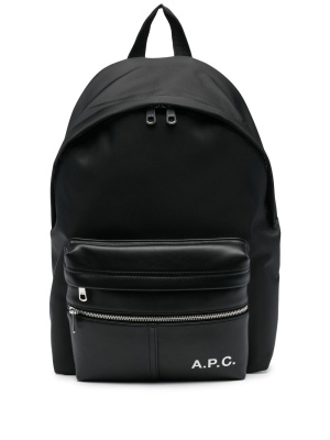 

Logo-print zip-up backpack, A.P.C. Logo-print zip-up backpack