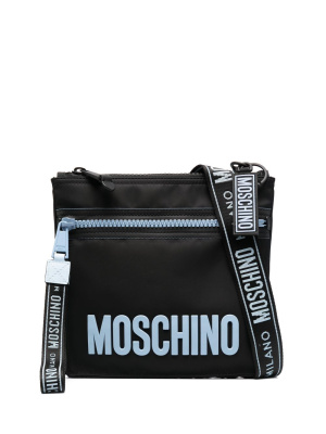 

Logo-embossed messenger bag, Moschino Logo-embossed messenger bag