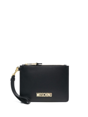 

Logo-letter clutch bag, Moschino Logo-letter clutch bag