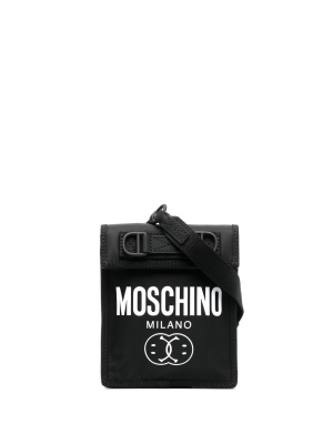 

Logo-print crossbody pouch bag, Moschino Logo-print crossbody pouch bag