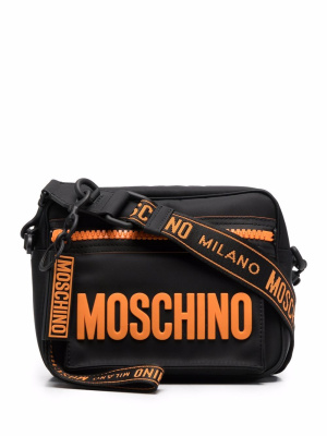

Logo zipped shoulder bag, Moschino Logo zipped shoulder bag