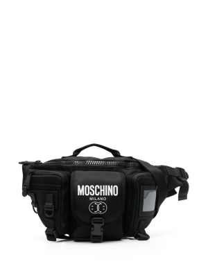 

Multi-pocket logo belt bag, Moschino Multi-pocket logo belt bag