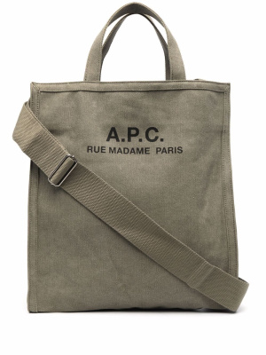 

Logo-print tote bag, A.P.C. Logo-print tote bag