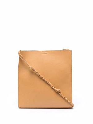 

Tangle embossed-logo leather bag, Jil Sander Tangle embossed-logo leather bag