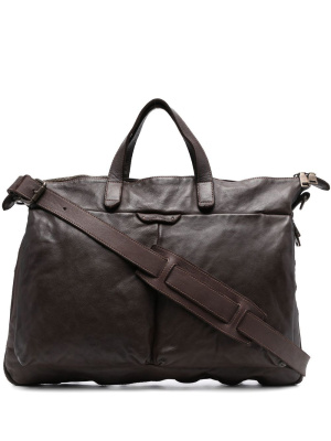 

Debossed-logo leather bag, Officine Creative Debossed-logo leather bag
