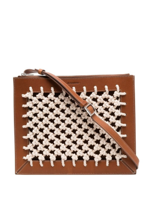 

Woven leather shoulder bag, Jil Sander Woven leather shoulder bag
