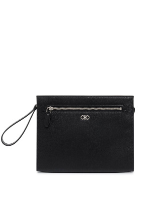 

Gancini logo-embellished pouch, Ferragamo Gancini logo-embellished pouch