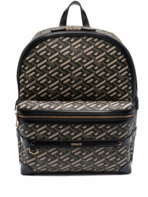

Monogram-print backpack, Versace Monogram-print backpack