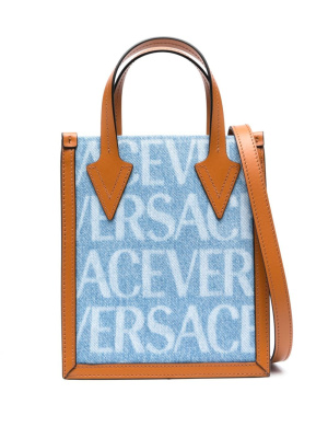 

Allover-print denim crossbody bag, Versace Allover-print denim crossbody bag
