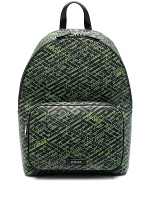 

La Greca print backpack, Versace La Greca print backpack