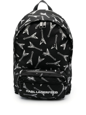 

Guitar-print backpack, Karl Lagerfeld Guitar-print backpack