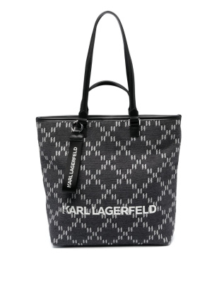 

K/ jacquard-monogram tote bag, Karl Lagerfeld K/ jacquard-monogram tote bag