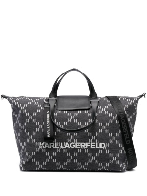 

Monogram-pattern 2.0 weekender bag, Karl Lagerfeld Monogram-pattern 2.0 weekender bag