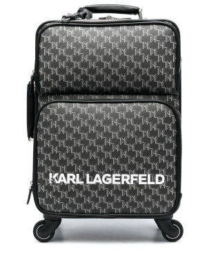 

Logo-print four-wheel suitcase, Karl Lagerfeld Logo-print four-wheel suitcase