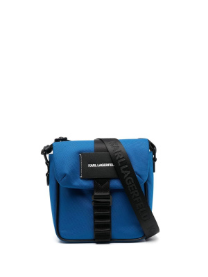 

Logo-patch shoulder bag, Karl Lagerfeld Logo-patch shoulder bag