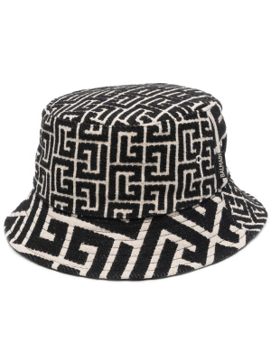 

Monogram-jacquard bucket hat, Balmain Monogram-jacquard bucket hat