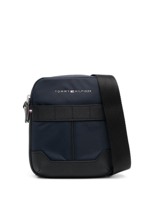 

Embossed-logo messenger bag, Tommy Hilfiger Embossed-logo messenger bag