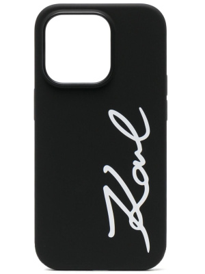

Logo-print iPhone 14 Pro case, Karl Lagerfeld Logo-print iPhone 14 Pro case