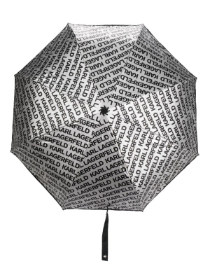 

Logo-print compact umbrella, Karl Lagerfeld Logo-print compact umbrella